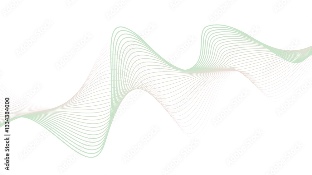 Fototapeta premium Elegant and Abstract: Minimalist Green Wave