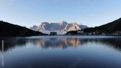 mountain lake reflection