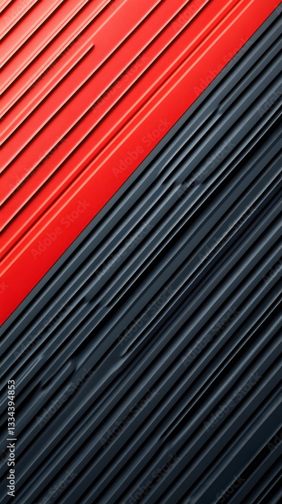 Fototapeta premium Black Lines, Bars, Diagonal Strokes on Red Background, Abstract Image, Texture, Pattern Background, Wallpaper, Cover and Screen of Smartphone, PC, Laptop, 9:16 and 16:9 Format