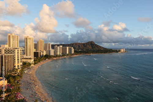 ダイアモンドヘッドとワイキキビーチ