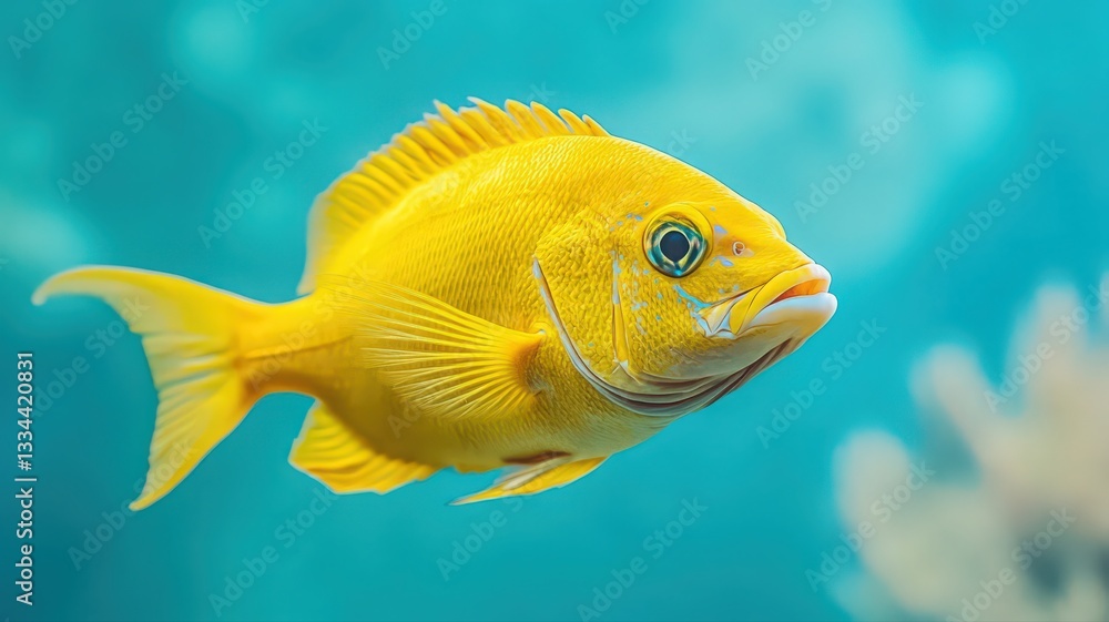 Yellow Fish in Turquoise Water Yellow Fish in Turquoise Water