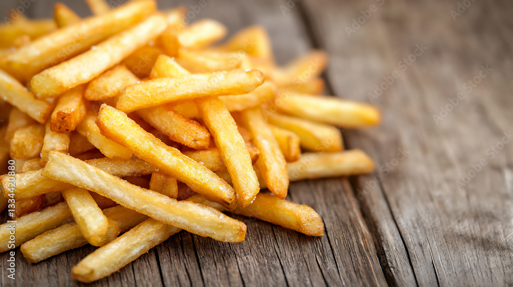 french fries on rustic table french fries on rustic table