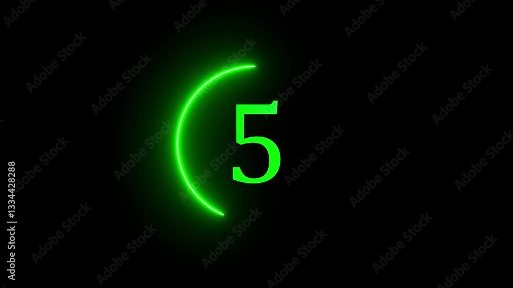 Abstract countdown number icon animation. Abstract countdown number icon animation.