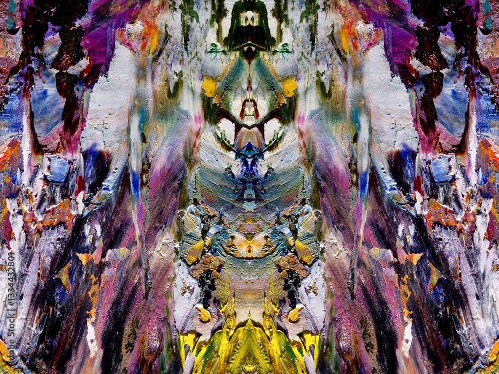 Fototapeta premium Abstract art background . Hand painting artwork on canvas .
