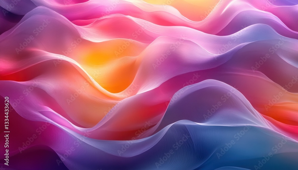 Abstract vibrant curved lines in pink blue yellow and purple dynamic flowing digital design Abstract vibrant curved lines in pink blue yellow and purple dynamic flowing digital design