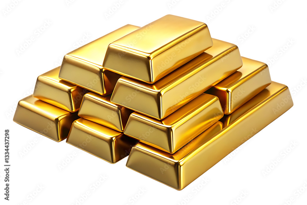 , set of gold bars stacks isolated on a clean white background.PNG , set of gold bars stacks isolated on a clean white background.PNG