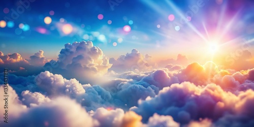 Dreamy Bokeh Cloudscape: Soft Focus Nature Background