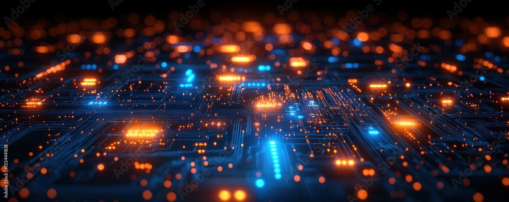 Futuristic Digital Circuit Board Vector Background Design for Quantum Computing Technology and Artificial Intelligence Futuristic Digital Circuit Board Vector Background Design for Quantum Computing Technology and Artificial Intelligence
