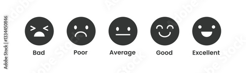 Pain scale user interface elements - Medical measurement survey to rate amount of pain. Vector illustration