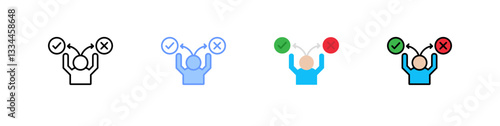 Decision Making Multistyle Icon Sheet