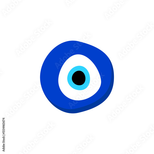An abstract symbol resembling an eye with blue, white, and black concentric circles in its design. Free Download An abstract symbol resembling an eye with blue, white, and black concentric circles in its design. - GFXLoad