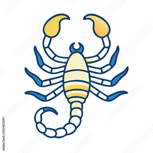 Scorpio zodiac sign scorpion icon in color