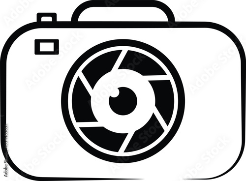 photo camera icon vector on white background.