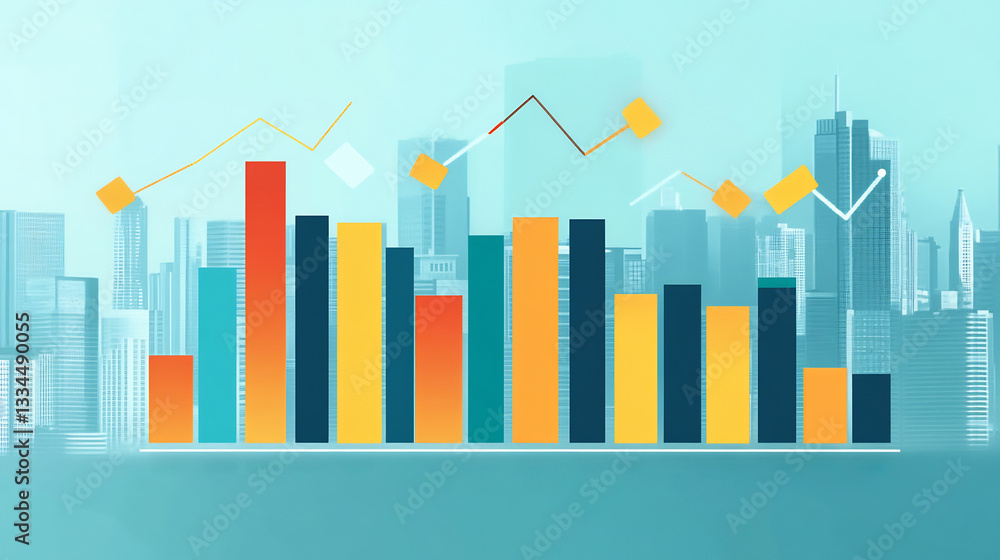 Fototapeta premium Bar graph comparing customer support ticket resolution times