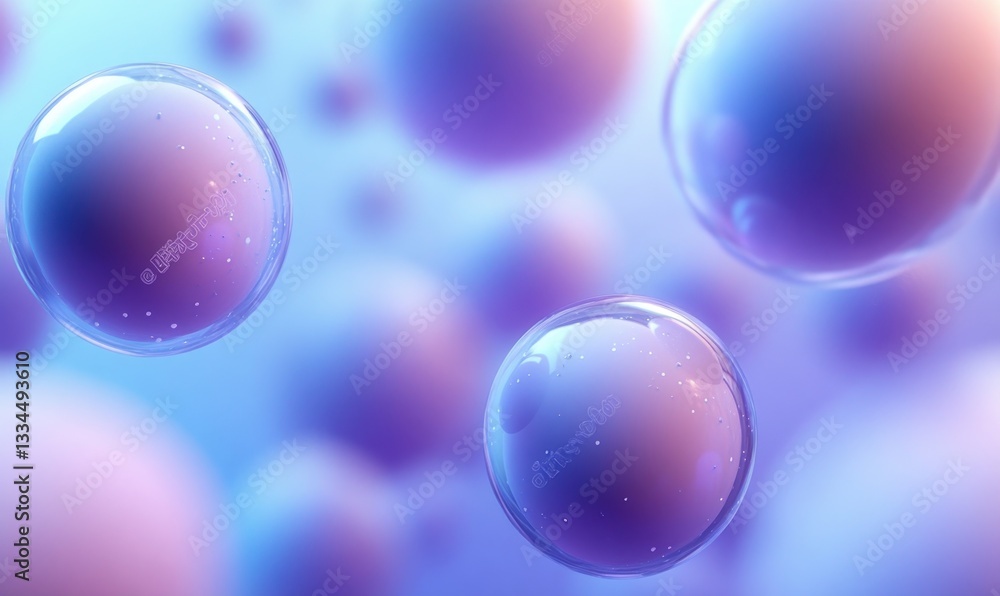 3D Abstract Background Design with Pastel Spheres in Blue and Purple Gradients 3D Abstract Background Design with Pastel Spheres in Blue and Purple Gradients