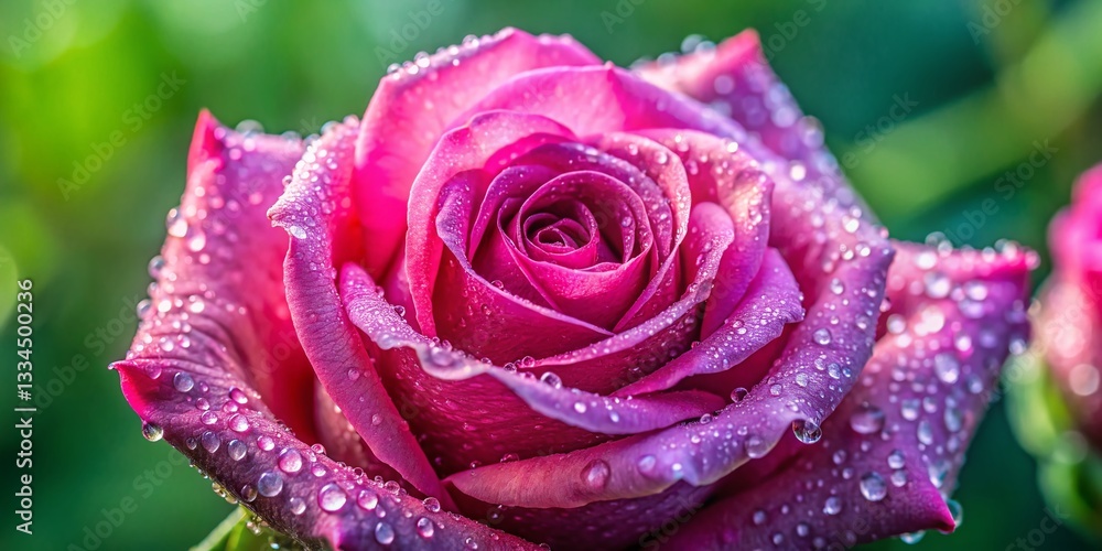 Intricate Close-up of a Velvet Rose, Vibrant Pink Petals, Detailed Macro Photography Intricate Close-up of a Velvet Rose, Vibrant Pink Petals, Detailed Macro Photography