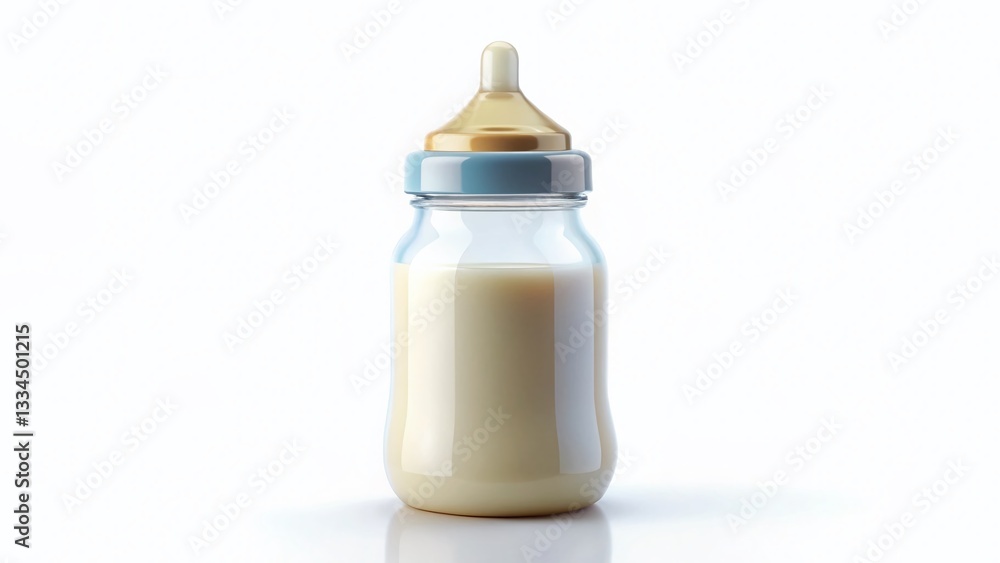 Isolated Baby Milk Bottle on White Background - Perfect for Infant Product Packaging and Advertising Isolated Baby Milk Bottle on White Background - Perfect for Infant Product Packaging and Advertising