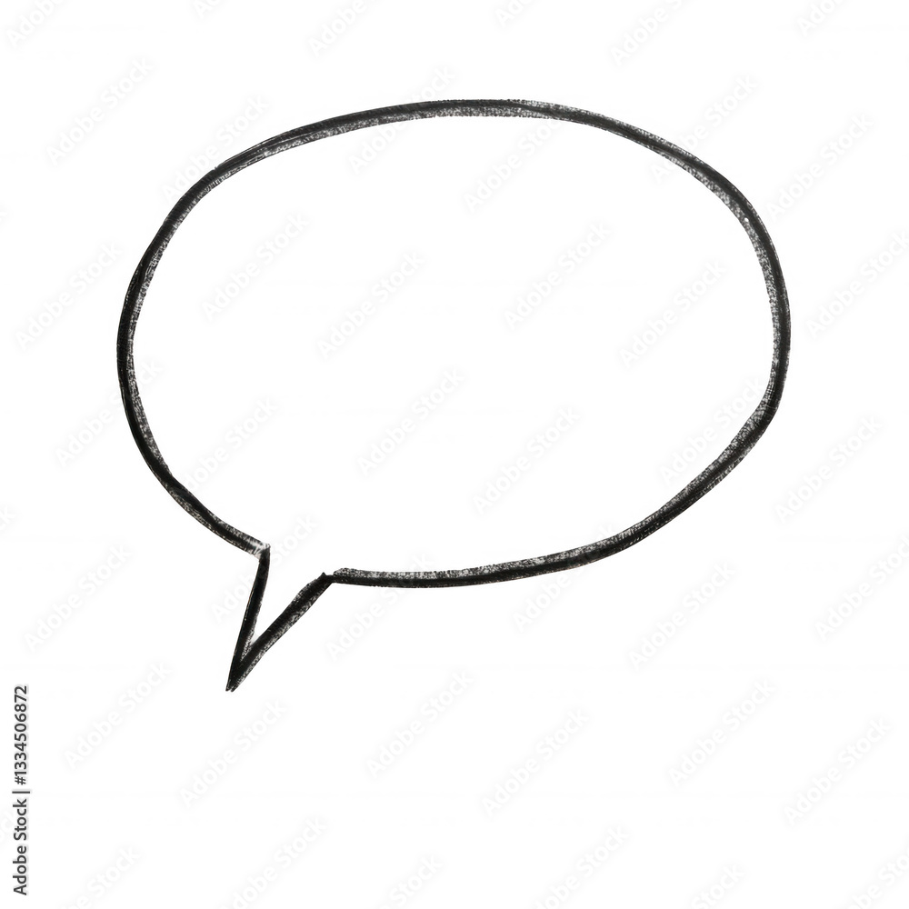 Empty speech bubble outline on a transparent background. Empty speech bubble outline on a transparent background.