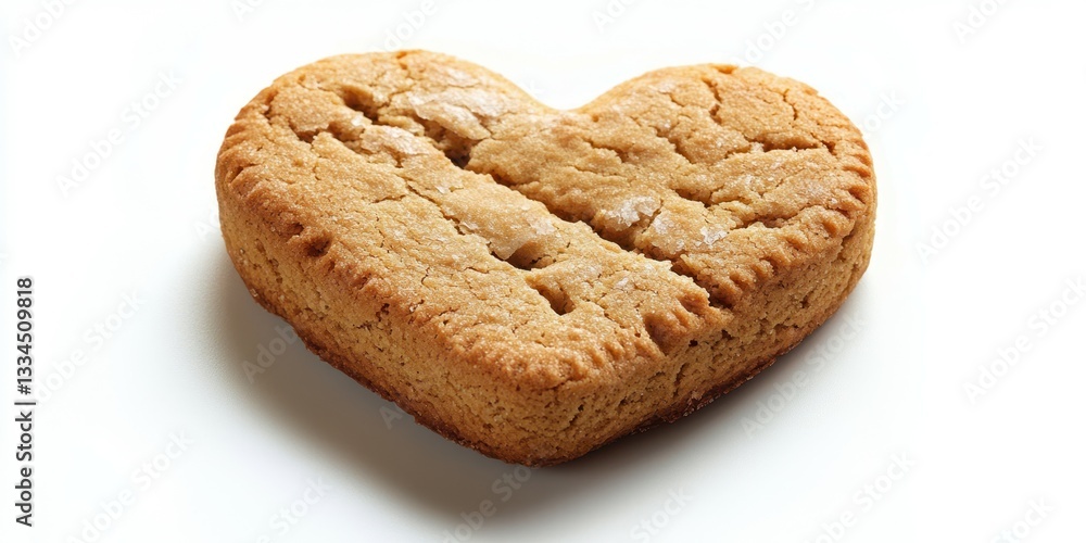 Heart-shaped cookie captures the essence of homemade baking and love in a cozy kitchen setting Heart-shaped cookie captures the essence of homemade baking and love in a cozy kitchen setting