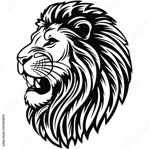 Wallpaper Mural lion on a white background Torontodigital.ca