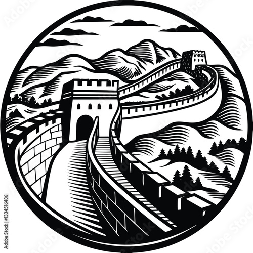 vector illustration of the taj mahal