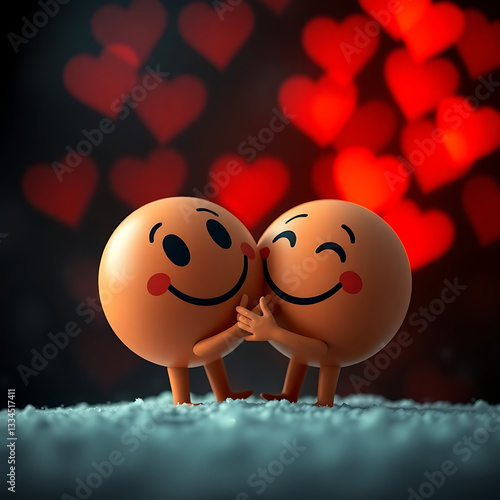 two red hearts