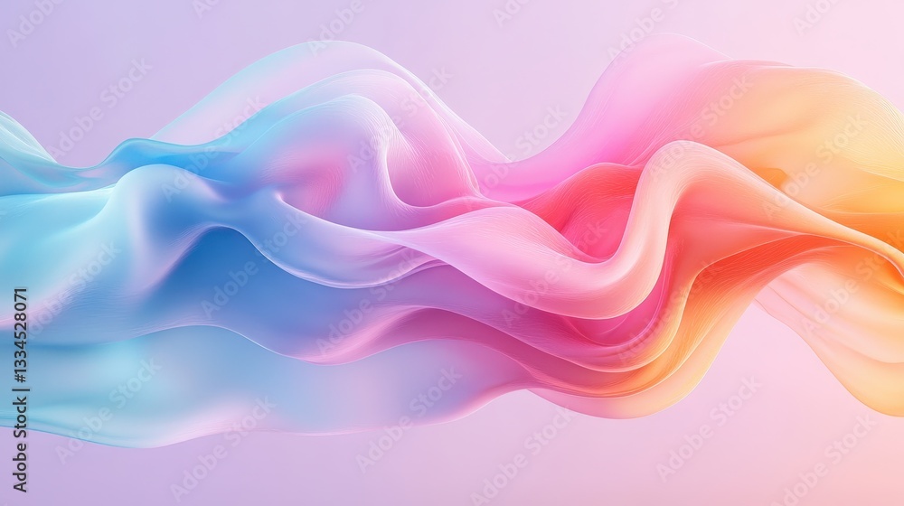 Mesmerizing Fluid Gradient Waves in Vibrant Pastel Colors