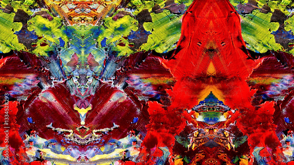 Fototapeta premium Abstract art background . Hand painting artwork on canvas .