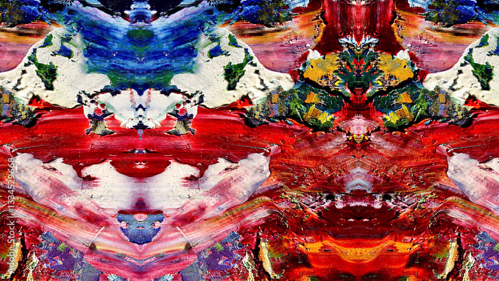 Fototapeta premium Abstract art background . Hand painting artwork on canvas .