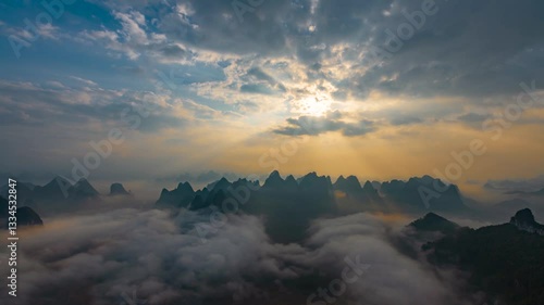 sunrise in the mountains