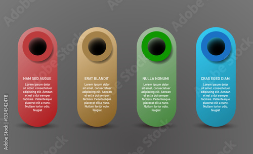 Vector Set of 4 Villainous Icons with Text Spac