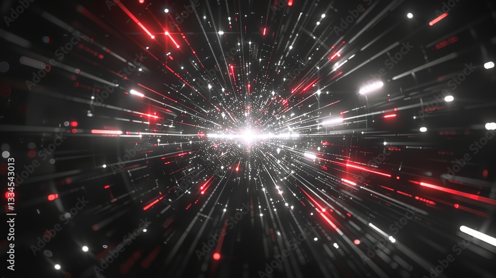 Fototapeta premium Exploring the Allure of Technology Line Radial Backgrounds: A Visual Dive