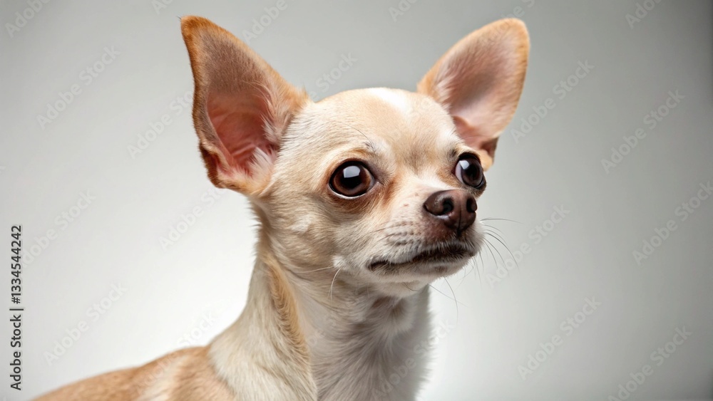 Apple Head Chihuahua in full view on studio background Apple Head Chihuahua in full view on studio background