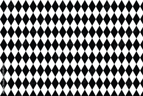 Seamless diamonds pattern. Seamless harlequin pattern-black and white. Geometric texture. Black diamond shape pattern 