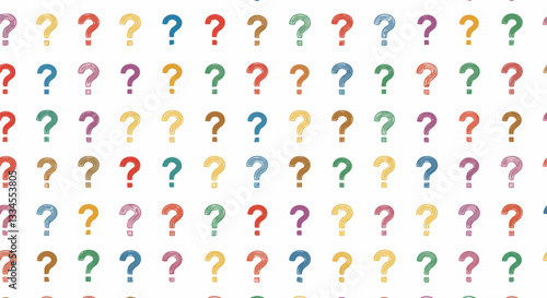 Colorful Pattern of Question Marks