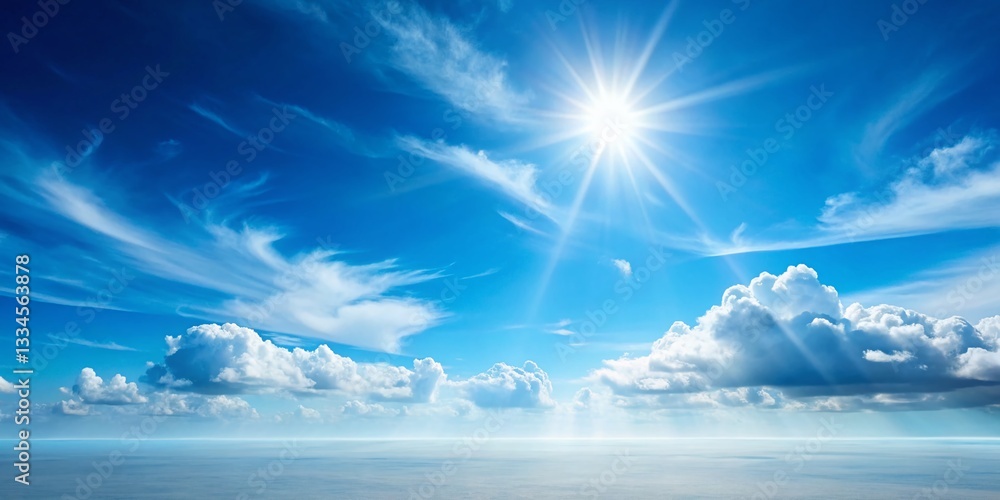 Minimalist Sunny Sky: Gentle Shadows & Open Blue Heaven Stock Photo Minimalist Sunny Sky: Gentle Shadows & Open Blue Heaven Stock Photo