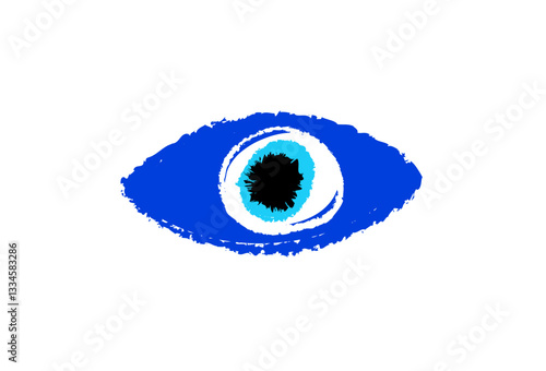Evil eye symbol known for warding off negative energy and bringing positivity and protection.