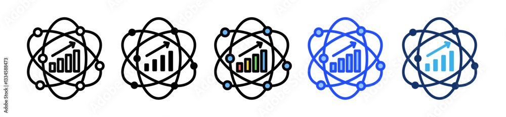 Data Science Icon Set With Multiple Style Collection Data Science Icon Set With Multiple Style Collection