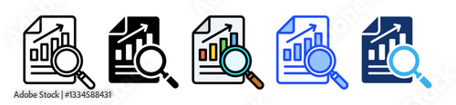 Audit Icon Set With Multiple Style Collection