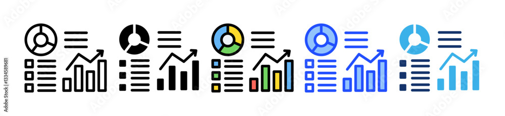 Metric Icon Set With Multiple Style Collection Metric Icon Set With Multiple Style Collection
