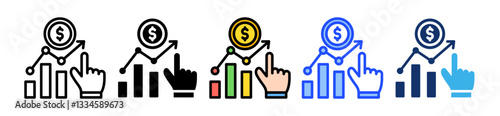 Forecasting Icon Set With Multiple Style Collection