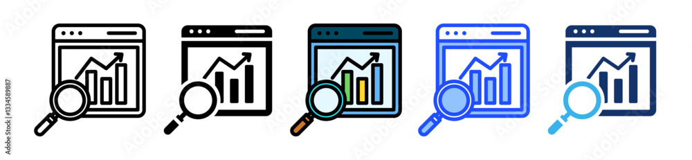 Webs Traffic Icon Set With Multiple Style Collection Webs Traffic Icon Set With Multiple Style Collection