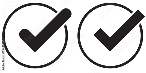 Green check mark icon. Check mark vector icon. Checkmark Illustration. Vector symbols set ,green checkmark isolated on white background. Correct vote choise isolated symbol. 1176