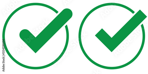 Green check mark icon. Check mark vector icon. Checkmark Illustration. Vector symbols set ,green checkmark isolated on white background. Correct vote choise isolated symbol. 1176