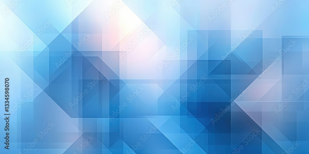 Obraz premium Abstract Geometric Background with Soft Blue and White Gradient Minimalist Design for Modern Digital Art and Creative Presentations