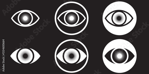 eye icon set. vision icon, see view icons - eyesight symbol - invisible eye hide icon, incognito icon no eye view hidden icon set. vision icon, unsee icons . 1176