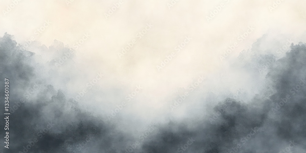 Fototapeta premium Abstract Watercolor Texture Background with Soft Gray Tones Blurry Ethereal Atmosphere Minimalistic Design Sumi-e Inspired