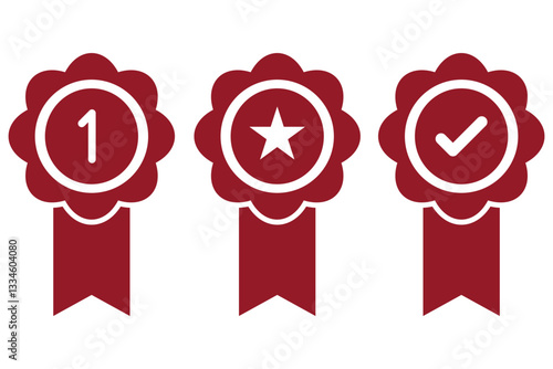 certificate icon Vector flat thin line illustration