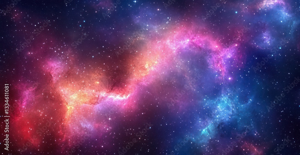 Vibrant Cosmic Nebula Colorful Galaxy Background Illustration Vibrant Cosmic Nebula Colorful Galaxy Background Illustration