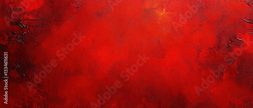 Textured Red Grunge Background with Dramatic Lighting and Rich Vivid Colors for Graphic Design and Artwork